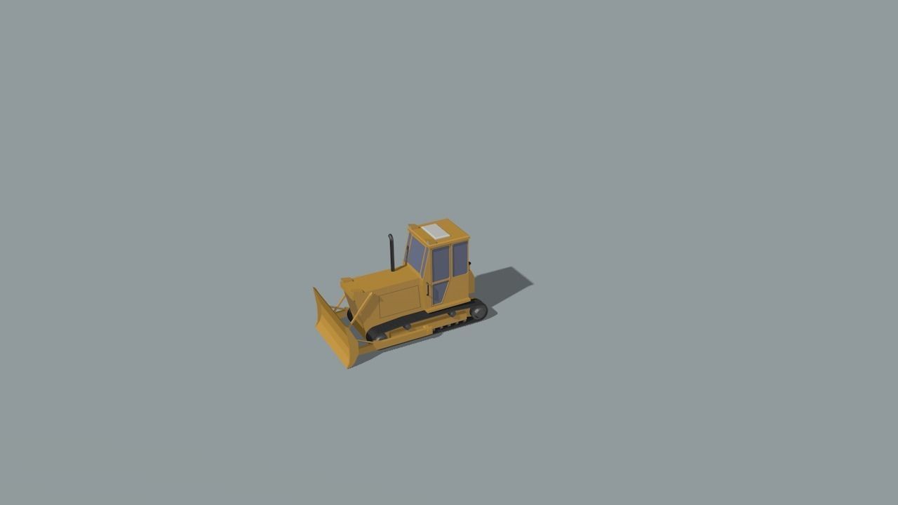 set of construction machines Low-poly 3D model_32