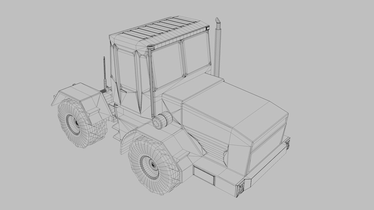 set of construction machines Low-poly 3D model_92