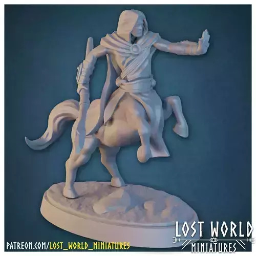 Centaur Miniature Supported- Pose D - 3D Printable - 3D print model