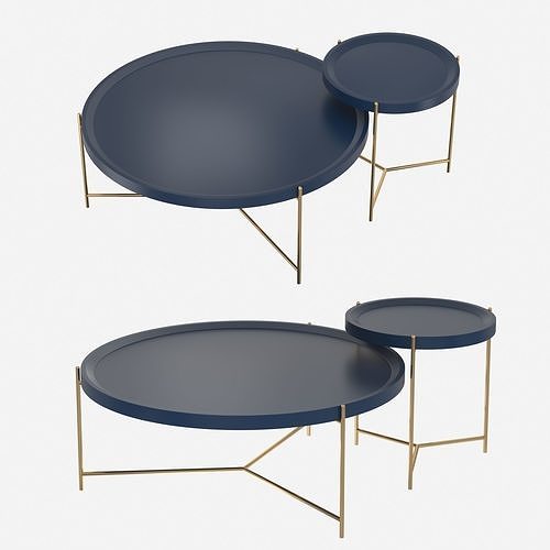  Cozy Set coffe table Low-poly 3D model