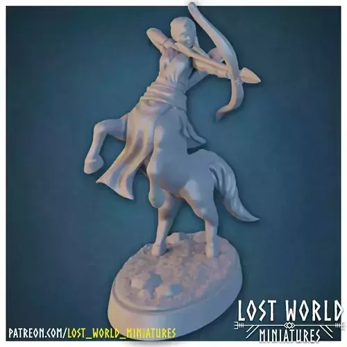 Centaur Miniature Supported- Pose F - 3D Printable - 3D print model