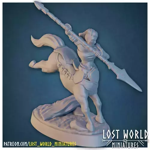 Centaur Miniature Supported- Pose G - 3D Printable -