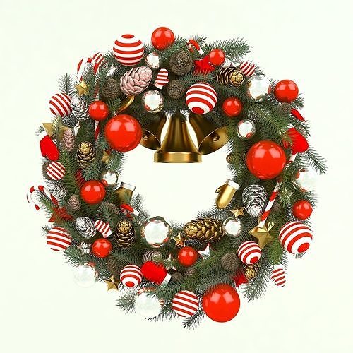 Christmas wreath 3D model