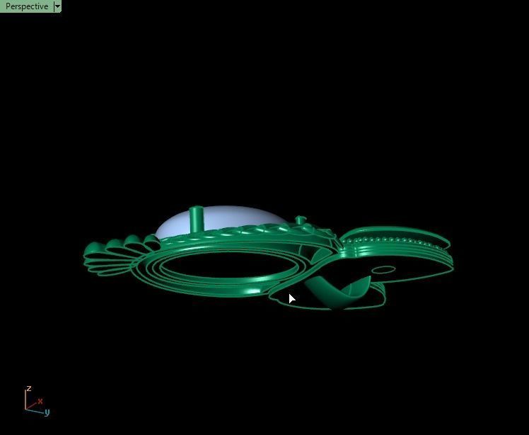 Opal Owl pendant 3D print model_7