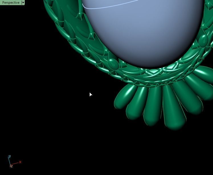 Opal Owl pendant 3D print model_13