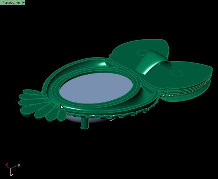 Opal Owl pendant 3D print model_9