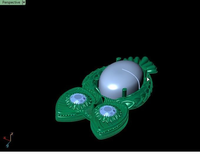 Opal Owl pendant 3D print model_4