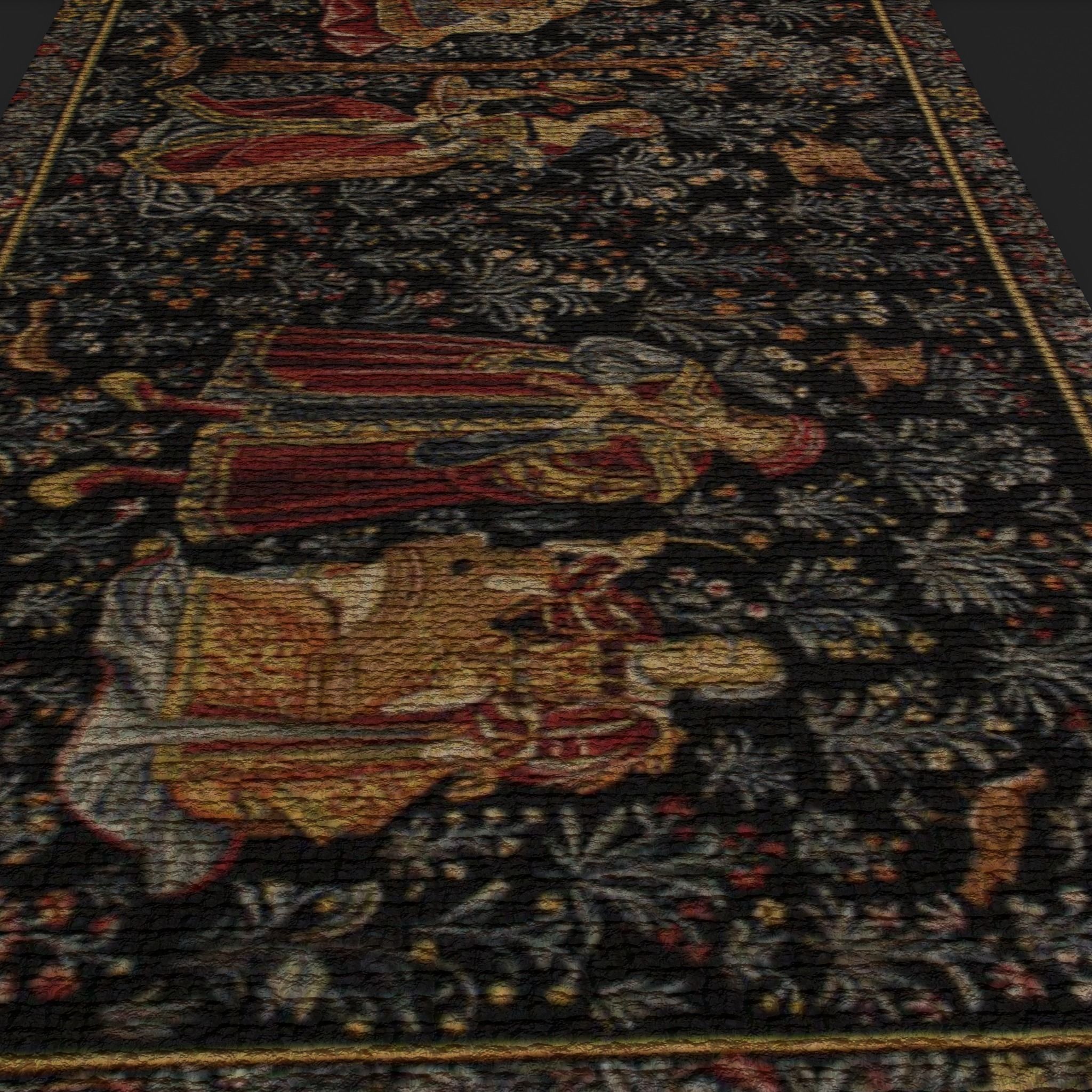 Embroidery Tapestry Low-poly 3D model_14