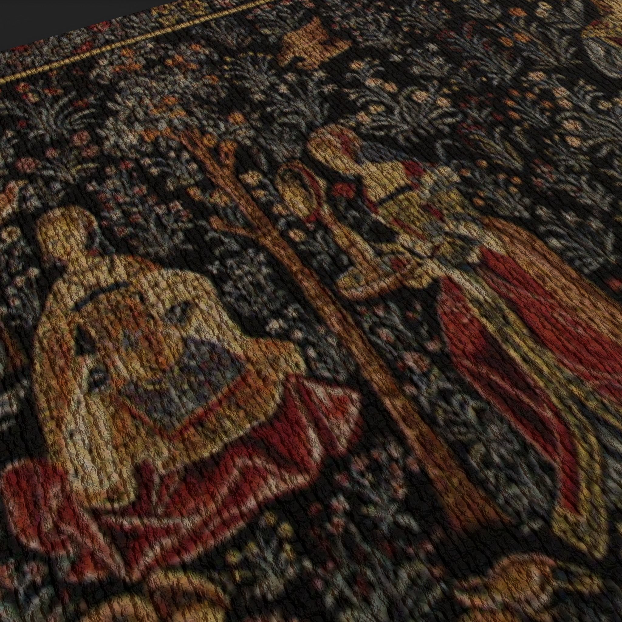 Embroidery Tapestry Low-poly 3D model_17