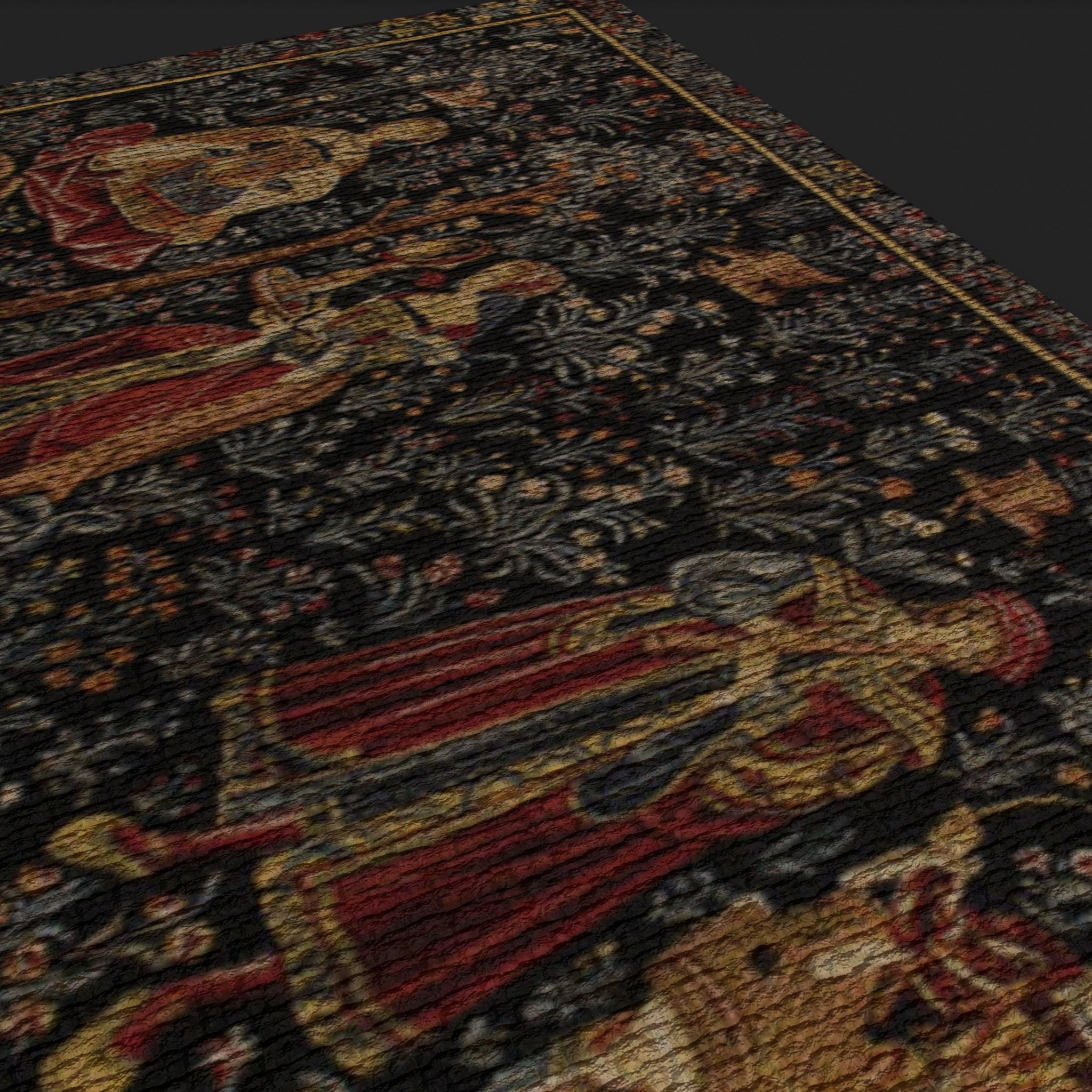 Embroidery Tapestry Low-poly 3D model_18