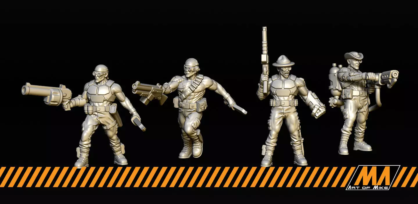 Jungle Fighters team 2 3D print model