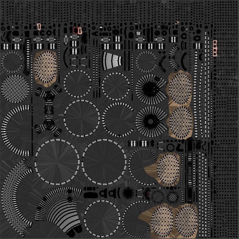 Old table electric fan in vintage style 3D model_19