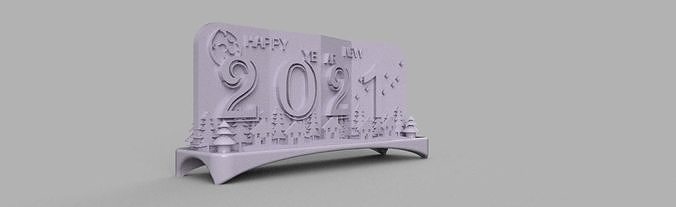 Christmas and New Year 2021 3D print model