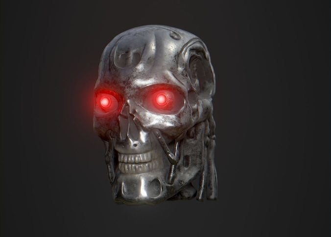 T 800 Head Low-poly 3D model