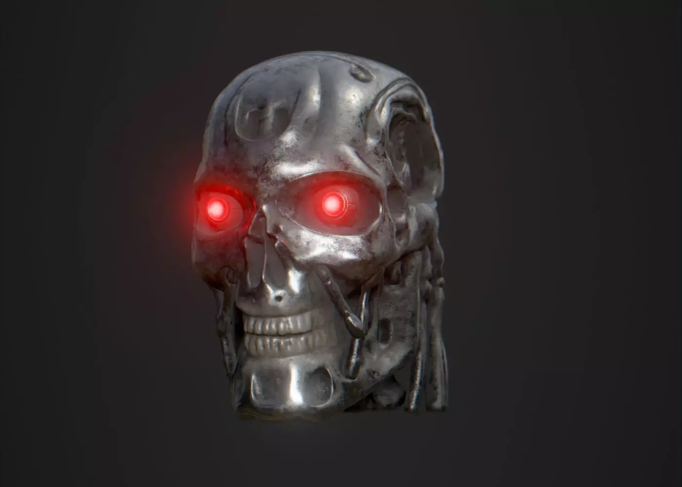 T 800 Head Low-poly 3D model_0
