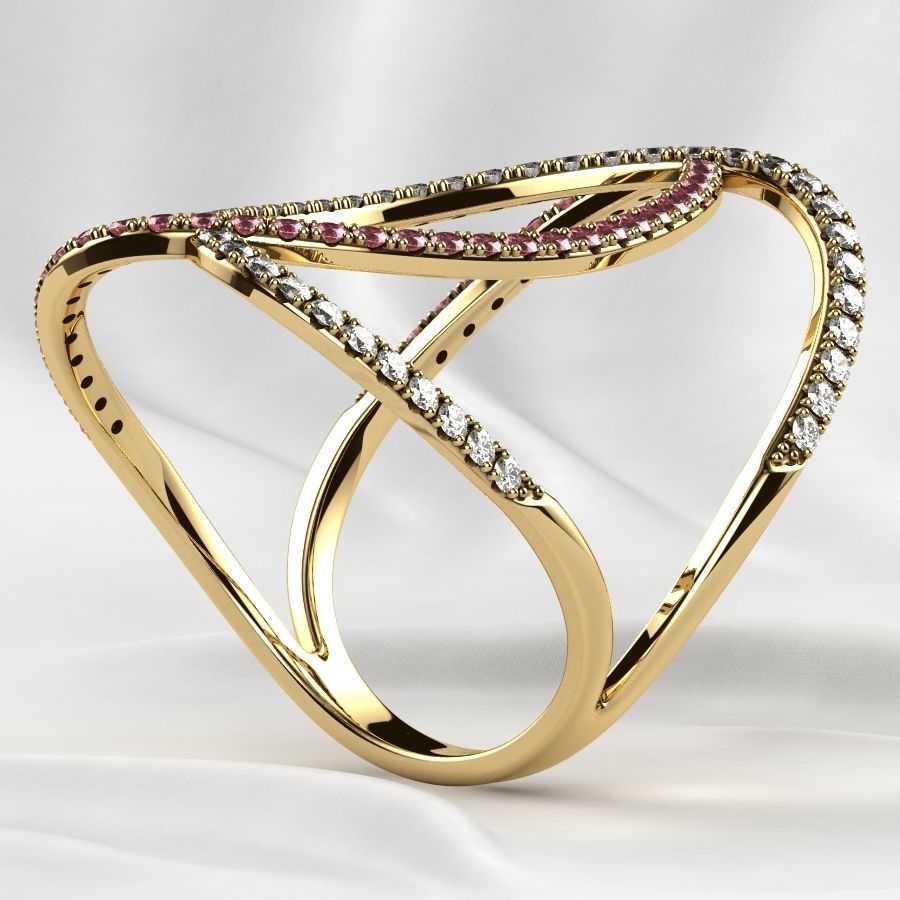Fashion Gold Ring 3D print model_15