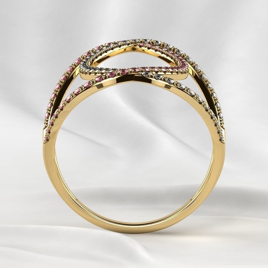 Fashion Gold Ring 3D print model_12