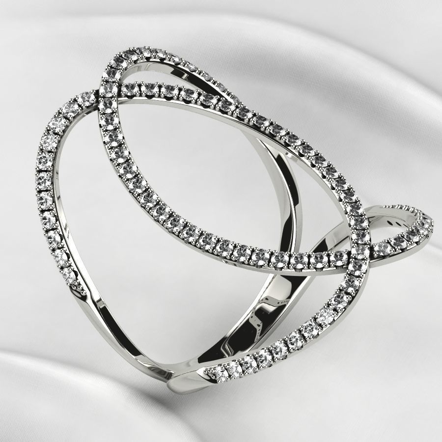 Fashion Gold Ring 3D print model_9