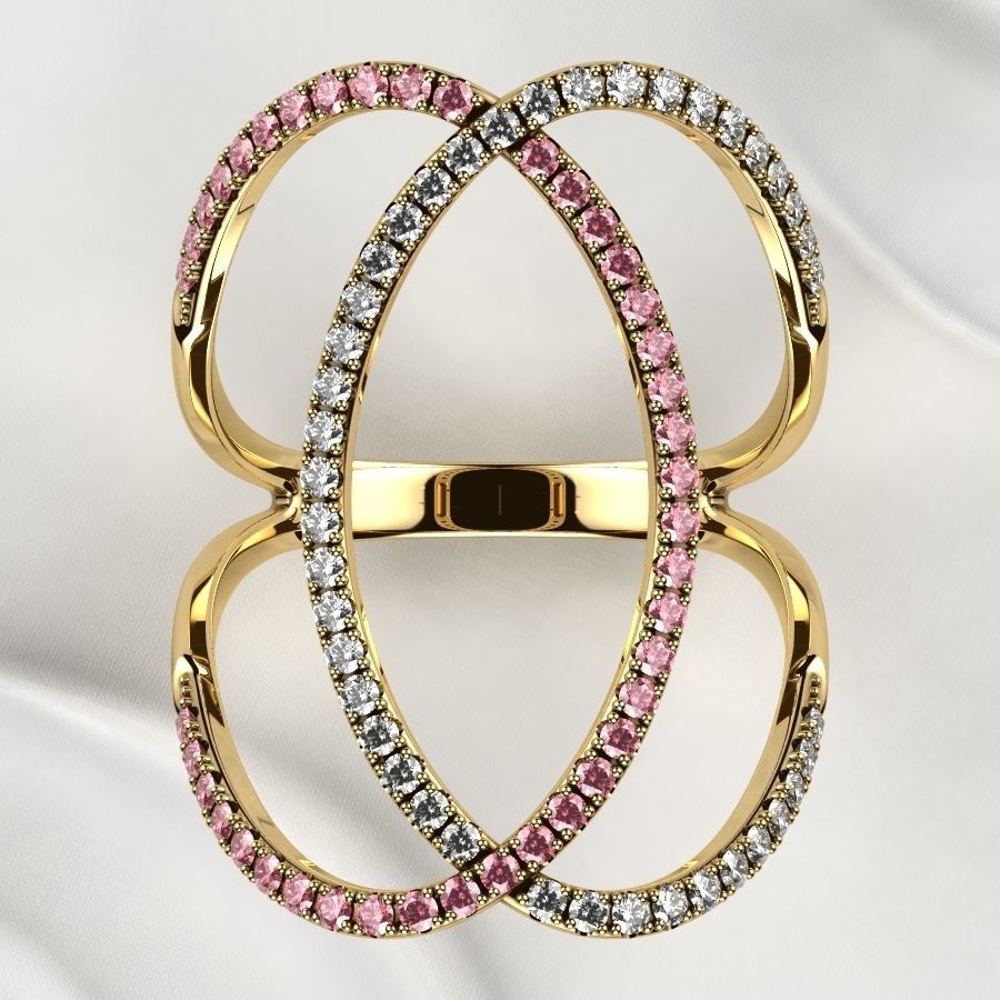 Fashion Gold Ring 3D print model_11