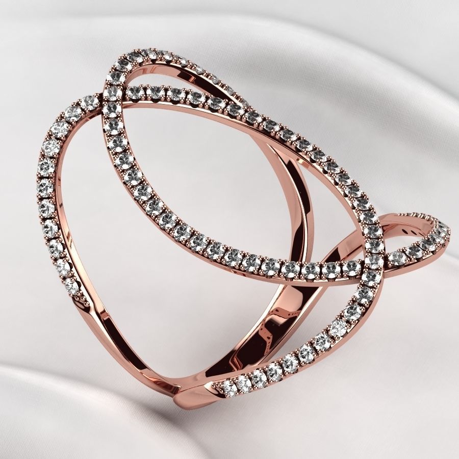 Fashion Gold Ring 3D print model_6