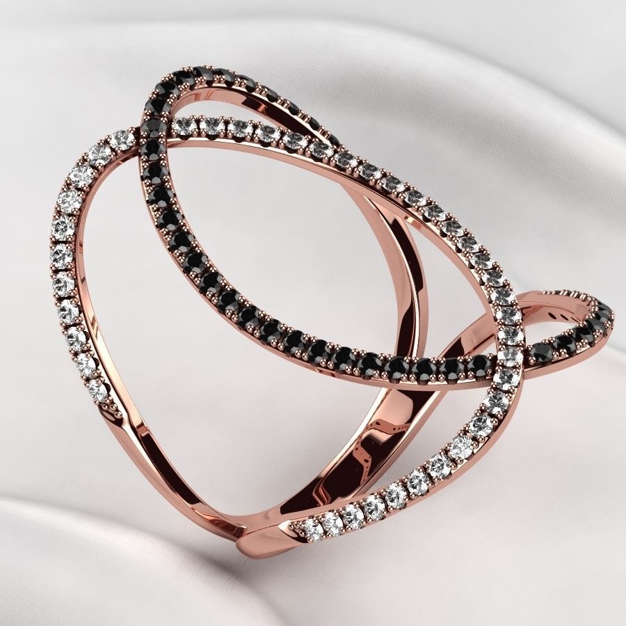 Fashion Gold Ring 3D print model_5