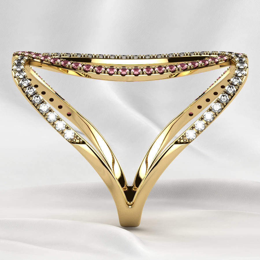 Fashion Gold Ring 3D print model_18