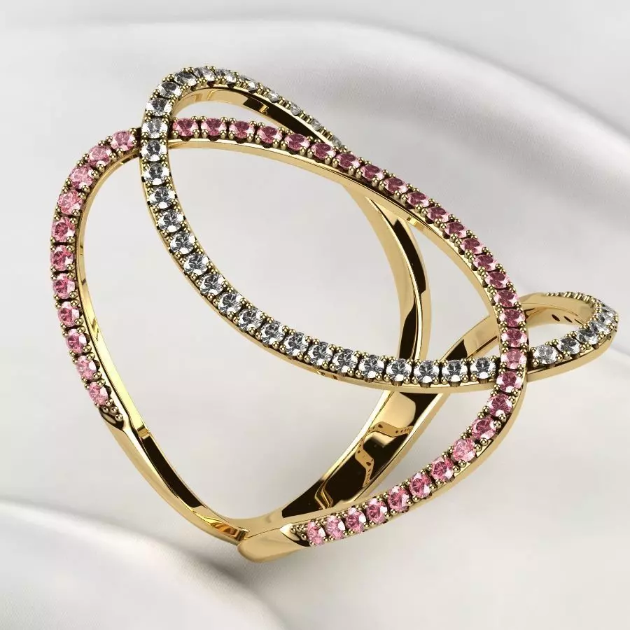 Fashion Gold Ring 3D print model_0