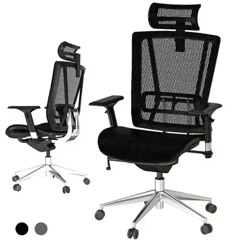 High back mesh Office chair 01 3D model