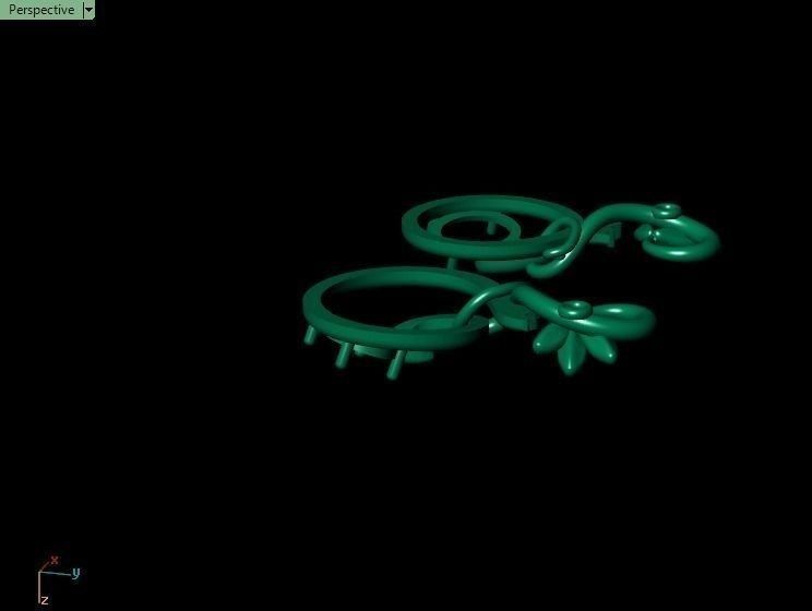 Pomegranate pendant 3D print model_46