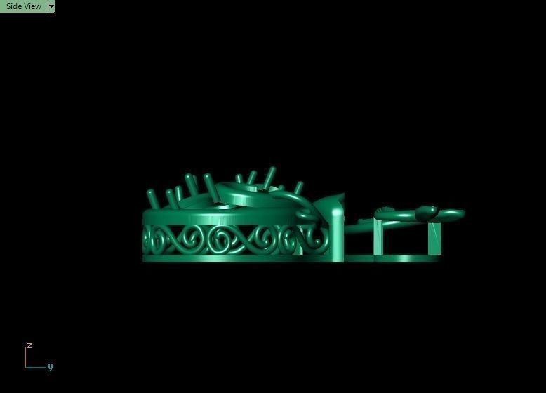 Pomegranate pendant 3D print model_67