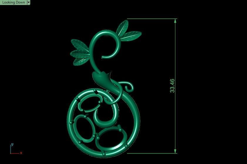 Pomegranate pendant 3D print model_32