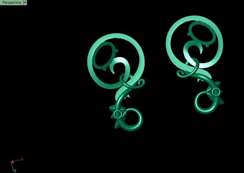 Pomegranate pendant 3D print model_13