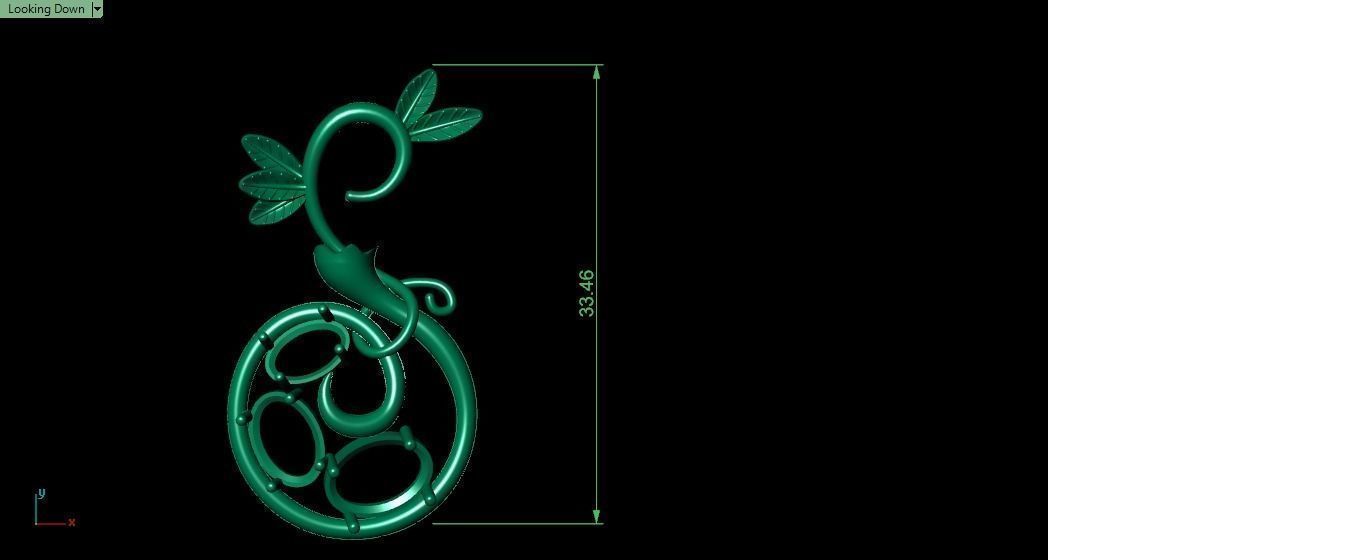 Pomegranate pendant 3D print model_74