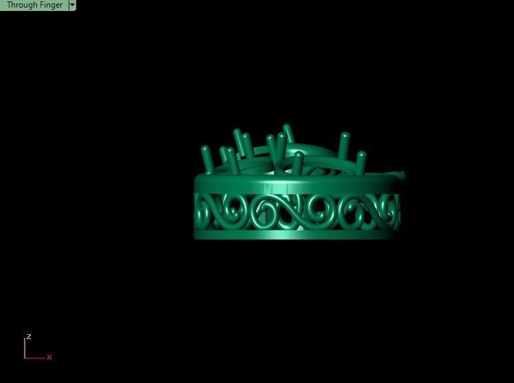 Pomegranate pendant 3D print model_3