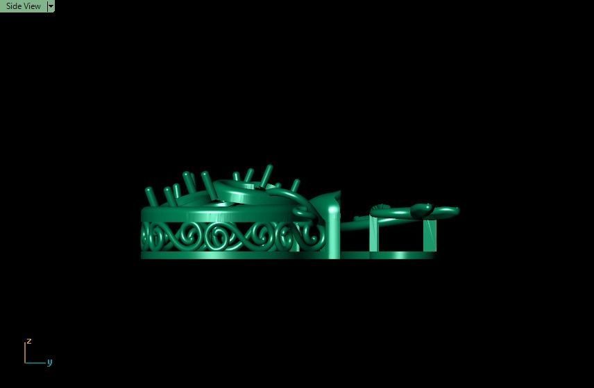 Pomegranate pendant 3D print model_26