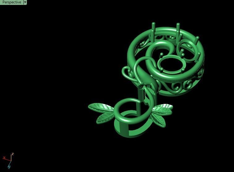 Pomegranate pendant 3D print model_19