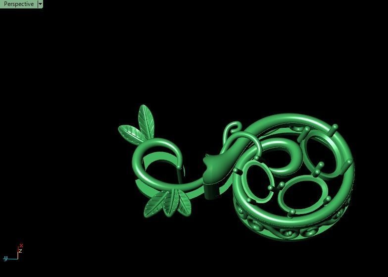 Pomegranate pendant 3D print model_18