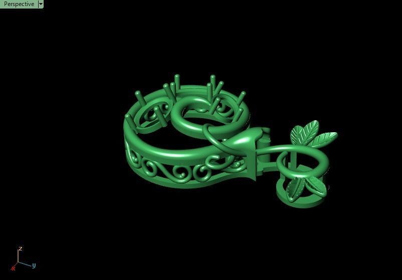 Pomegranate pendant 3D print model_20