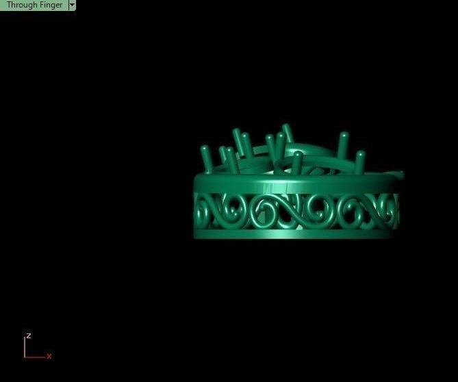 Pomegranate pendant 3D print model_42