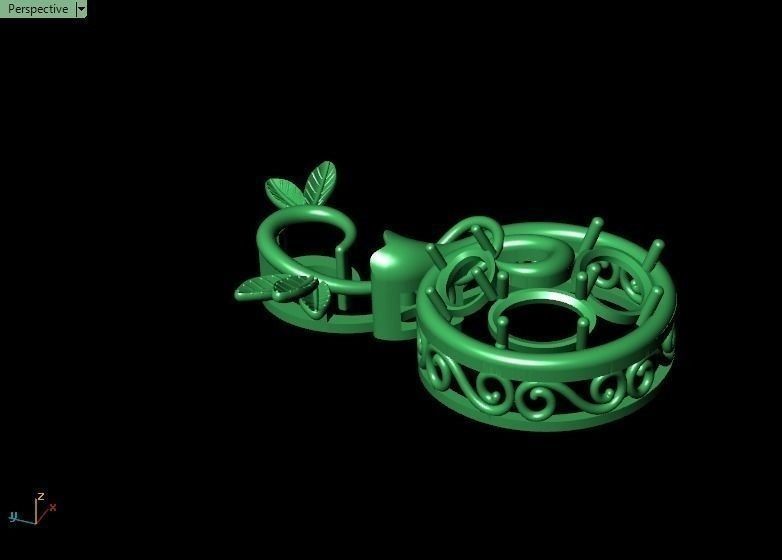 Pomegranate pendant 3D print model_57