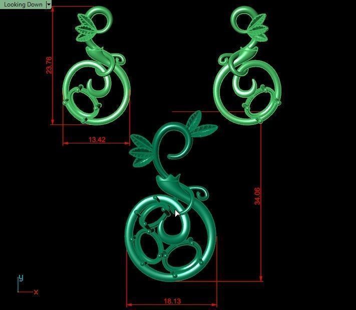 Pomegranate pendant 3D print model_75