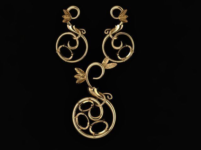 Pomegranate pendant 3D print model_25