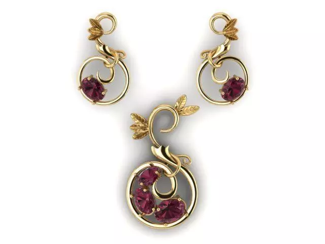 Pomegranate pendant 3D print model_0