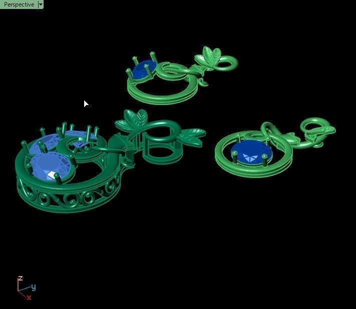 Pomegranate pendant 3D print model_51