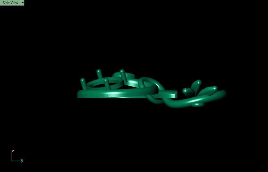 Pomegranate pendant 3D print model_27