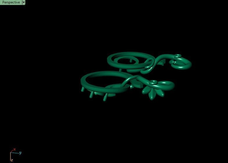 Pomegranate pendant 3D print model_12