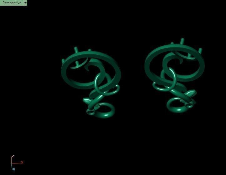 Pomegranate pendant 3D print model_48