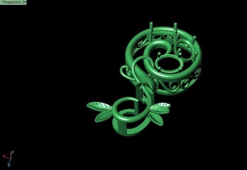 Pomegranate pendant 3D print model_59