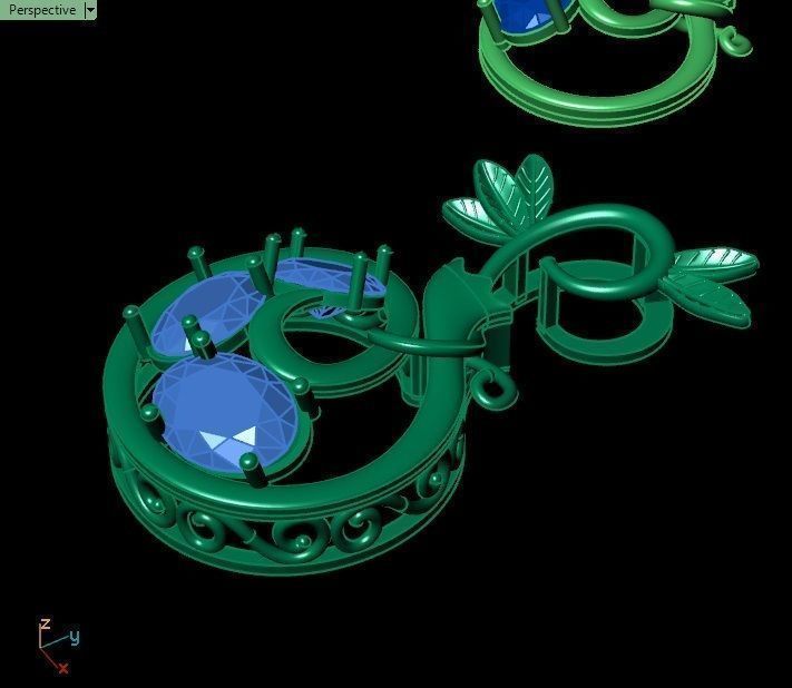 Pomegranate pendant 3D print model_38