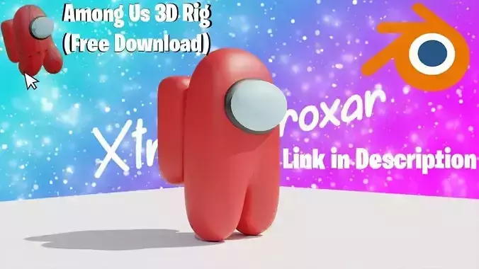 Among Us 3D Rig Free 3D model